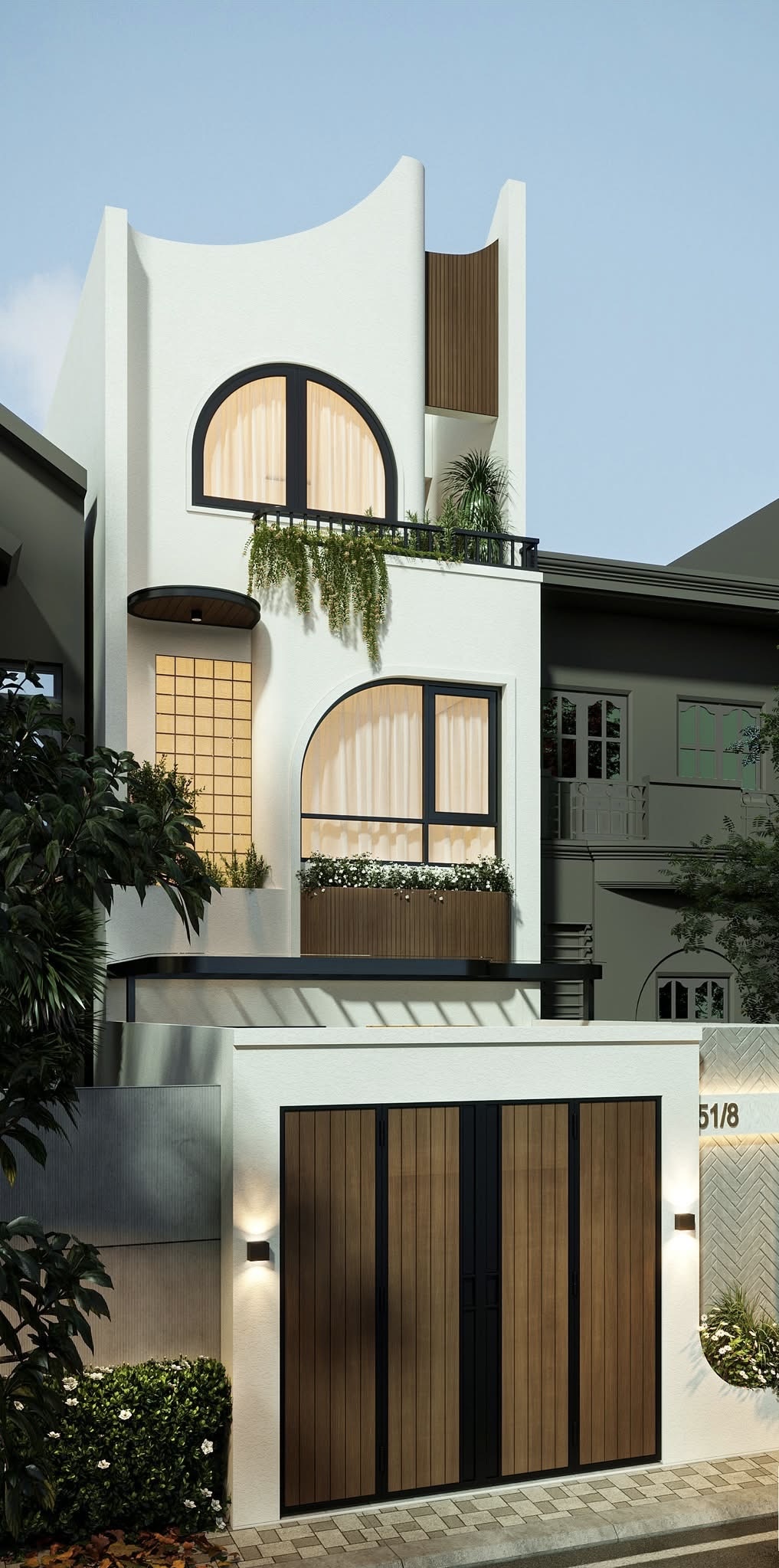 Nhà phố phong cách đương đại mang tính điêu khắc (Art Deco)